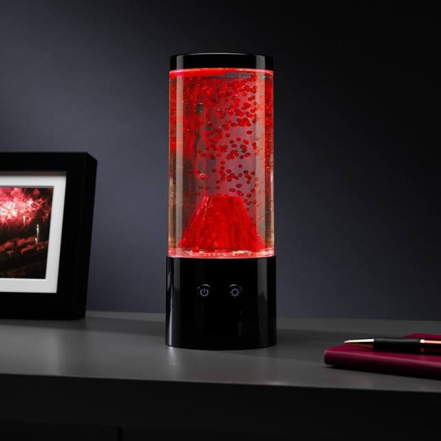 Menkind RED5 Volcano Lamp Stunning Lava-Effect Mood Light in Black - image 1