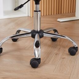 FURNITURE ONE Office Chair, Padded Armless Swivel Desk Chair with Chrome Base - 1PCS in Pink - Size: 1 Pack - thumbnail 2