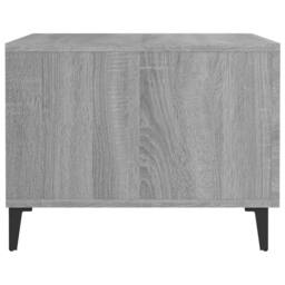 Berkfield Home Coffee Table with Metal Legs Grey Sonoma 50x50x40 cm - Size: 50 x 50 x 40 cm - thumbnail 7