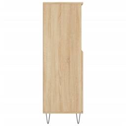 Berkfield Home Highboard Sonoma Oak 60x36x110 cm Engineered Wood in Light Brown - Size: 60 x 36 x 110 cm - thumbnail 7