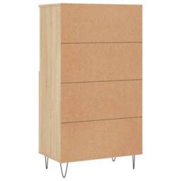 Berkfield Home Highboard Sonoma Oak 60x36x110 cm Engineered Wood in Light Brown - Size: 60 x 36 x 110 cm - thumbnail 8