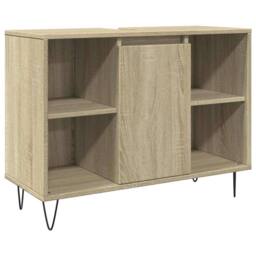 Berkfield Home Bathroom Cabinet Sonoma Oak 80x33x60 cm Engineered Wood in Light Brown - Size: 80 x 33 x 60 cm
