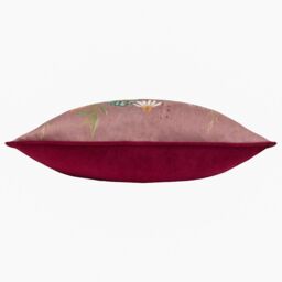 Wylder Meadow Bloom Blossom Printed Chenille Cushion in Purple - Size: 30 cm x 50 cm - thumbnail 4
