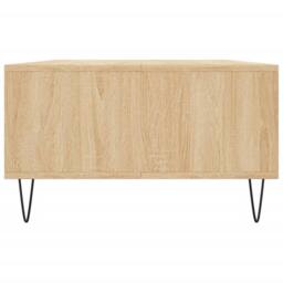 Berkfield Home Decorative Coffee Table Sonoma Oak 104x60x35 cm Engineered Wood in Light Tan - Size: 104 x 60 x 35 cm - thumbnail 7