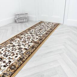 runrug Hallway Carpet Runner Rug - Soft & Comfy, 9mm - 'Traditional' in Beige - Size: 60 cm x 180 cm - thumbnail 6