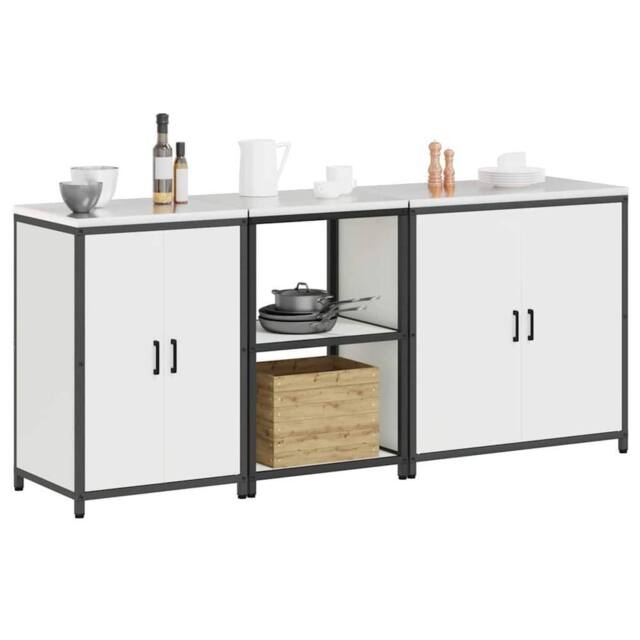 Berkfield Home Modern with Shelf Other with Storage with Door 3 pcs White Cold-r - image 1