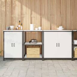 Berkfield Home Modern with Shelf Other with Storage with Door 3 pcs White Cold-r - thumbnail 2