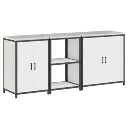 Berkfield Home Modern with Shelf Other with Storage with Door 3 pcs White Cold-r - thumbnail 3