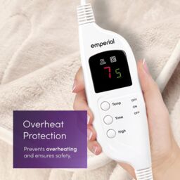 Emperial Electric Heated Throw Blanket in Cream - Size: 130 cm x160 cm - thumbnail 6