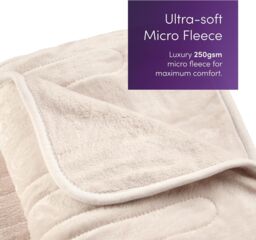 Emperial Electric Heated Throw Blanket in Cream - Size: 130 cm x160 cm - thumbnail 9