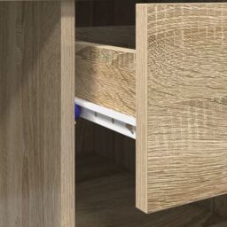 Berkfield Home Desk with Storage Sonoma Oak 90x49.5x75 cm Engineered wood in Brown - thumbnail 9
