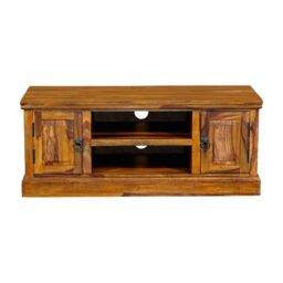Jaipur Furniture Ltd Ganga Medium Plazma TV Cabinet - Sheesham Wood - L45 x W125 x H45 cm - Honey Dark Finish in Brown - thumbnail 2