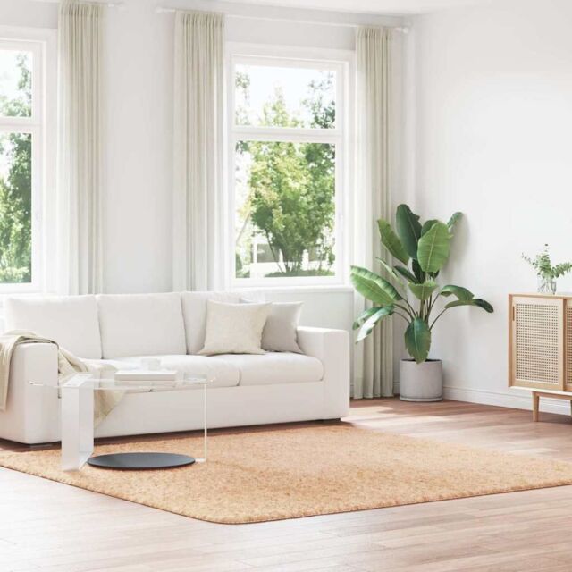 Berkfield Home Shaggy Rug High Pile NAVARRA Beige 240x240 cm Polyester - Size: Medium - image 1
