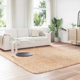 Berkfield Home Shaggy Rug High Pile NAVARRA Beige 240x240 cm Polyester - Size: Medium - thumbnail 3