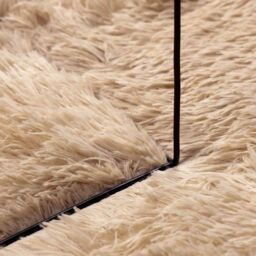 Berkfield Home Shaggy Rug High Pile NAVARRA Beige 240x240 cm Polyester - Size: Medium - thumbnail 7