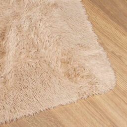 Berkfield Home Shaggy Rug High Pile NAVARRA Beige 240x240 cm Polyester - Size: Medium - thumbnail 4