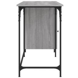 Berkfield Home Decorative Computer Desk Grey Sonoma 131x48x75 cm Engineered Wood - Size: 131 x 48 x 75 cm - thumbnail 6