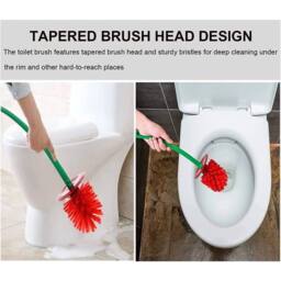 Kelvenix Toilet Brush & Holder Set in Red - thumbnail 4