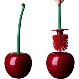 Kelvenix Toilet Brush & Holder Set in Red