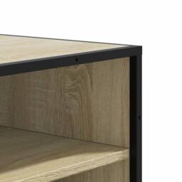 Berkfield Home Shoe Cabinet Sonoma Oak 75x38x97.5 cm Engineered Wood & Metal in Brown - thumbnail 7