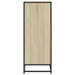 Berkfield Home Shoe Cabinet Sonoma Oak 75x38x97.5 cm Engineered Wood & Metal in Brown - thumbnail 5