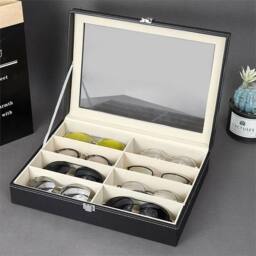 Nordara 8 Grids Eyeglass Sunglasses Storage Display Box Case in Black - Size: Small - thumbnail 4