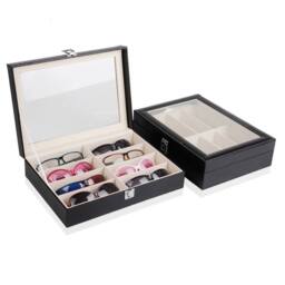 Nordara 8 Grids Eyeglass Sunglasses Storage Display Box Case in Black - Size: Small - thumbnail 5