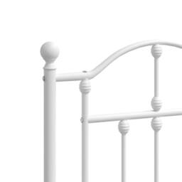Berkfield Home Metal Bed Frame with Headboard & Footboard White 193x203 cm - thumbnail 9