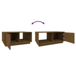 Berkfield Home Beautiful Coffee Table Honey Brown 80x50x35.5 cm Solid Wood Pine - thumbnail 9