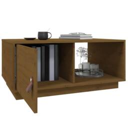 Berkfield Home Beautiful Coffee Table Honey Brown 80x50x35.5 cm Solid Wood Pine - thumbnail 5