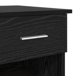 Berkfield Home Desk with Storage Black Oak 90x49.5x75 cm Engineered wood - thumbnail 8