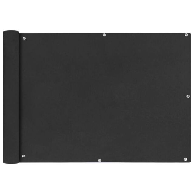 Berkfield Home Balcony Screen Oxford Fabric 75x600 cm Anthracite in Black - image 1