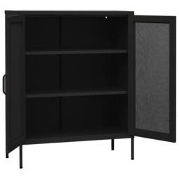 Berkfield Home Storage Cabinet Black 80x35x101.5 cm Steel - thumbnail 4