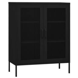 Berkfield Home Storage Cabinet Black 80x35x101.5 cm Steel - thumbnail 2
