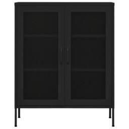Berkfield Home Storage Cabinet Black 80x35x101.5 cm Steel - thumbnail 3
