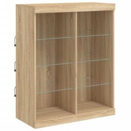 Berkfield Home Sideboard with LED Lights Sonoma Oak 202x37x100 cm in Brown - Size: 202 x 37 x 100 cm - thumbnail 9