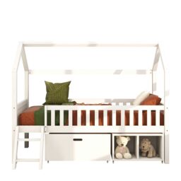 Matteo Versatile Child's Bed with Drawers & Anti-Fall Railings, 90*190cm in White - thumbnail 6