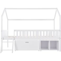Matteo Versatile Child's Bed with Drawers & Anti-Fall Railings, 90*190cm in White - thumbnail 8