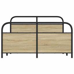 Berkfield Home Elegant Bed Frame Without Mattress 120x190 cm Small Double Sonoma in Light Brown - thumbnail 4