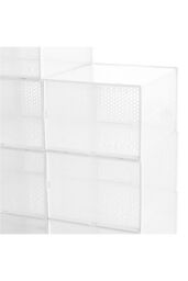 Living and Home 12 Pack Shoe Organizer Storage Boxes under Size 50 in White - thumbnail 5