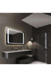 Living and Home LED Wall Mounted Anti-Fog Illuminated Bathroom Mirror with Sensor Switch in Silver - thumbnail 6