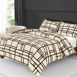 Pamposh Double Brushed Microfibre Duvet Cover Sets in Taupe - Size: Single - thumbnail 5