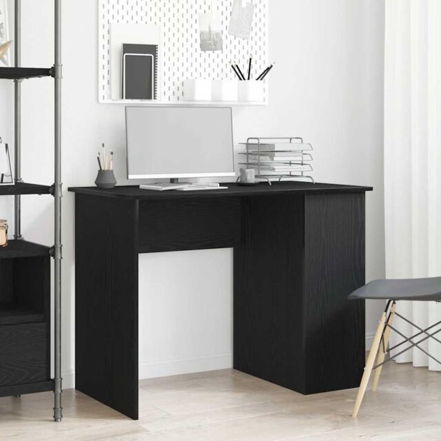 Berkfield Home Desk Black Oak 100x55x75 cm Engineered Wood - Size: 100 x 55 x 75 cm - image 1