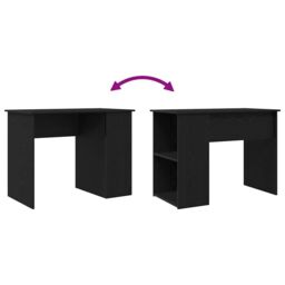 Berkfield Home Desk Black Oak 100x55x75 cm Engineered Wood - Size: 100 x 55 x 75 cm - thumbnail 8