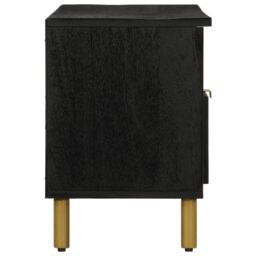 Berkfield Home TV Cabinet Black 100x33x46 cm Engineered Wood - Size: 100 x 33 x 46 cm - thumbnail 4