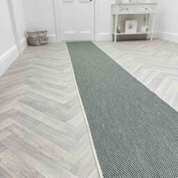 runrug Carpet Runner Rug - Indoor/Outdoor, Reversible, 2mm - 'Coastal' in Green - Size: 60 cm x 420 cm - thumbnail 2