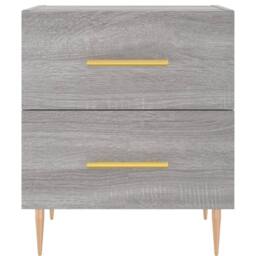 Berkfield Home Bedside Cabinet Grey Sonoma 40x35x47.5 cm Engineered Wood - thumbnail 6