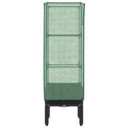 Berkfield Home Raised Bed with Greenhouse Cover Rattan Look 40x40x140 cm in Black - Size: 40 x 40 x 140 cm - thumbnail 5