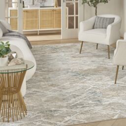 The Rug Shop UK Modern Abstract Grey Polyester Easy To Clean Latex Back Area Rug - Size: 240 cm x 300 cm - thumbnail 2