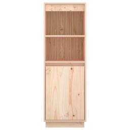 Berkfield Home Highboard 37x34x110 cm Solid Wood Pine in Brown - Size: 37 x 34 x 110 cm - thumbnail 5